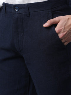 Men’s Cotton Linen Slim Fit Pant Navy