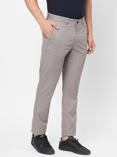 Men's Cotton Lycra Slim Fit Pant Grey
