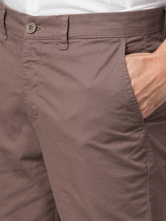 Men’s Cotton Lycra Slim Fit Pant Brown