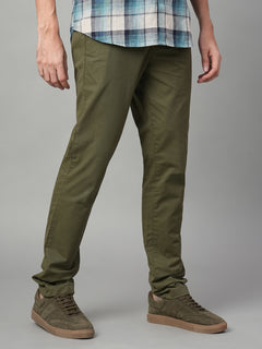 Men’s Cotton Lycra Slim Fit Pocket Pant Olive