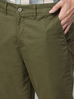 Men’s Cotton Lycra Slim Fit Pocket Pant Olive