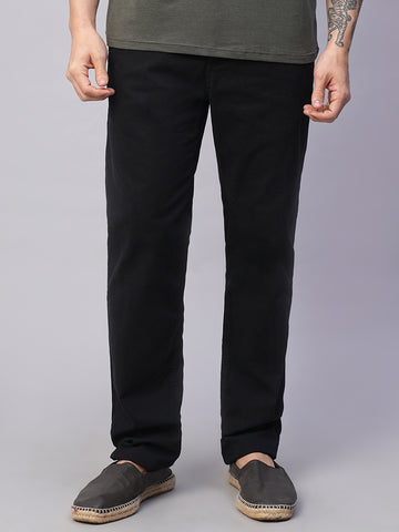 Men’s Cotton Lycra Slim Fit Pant Black