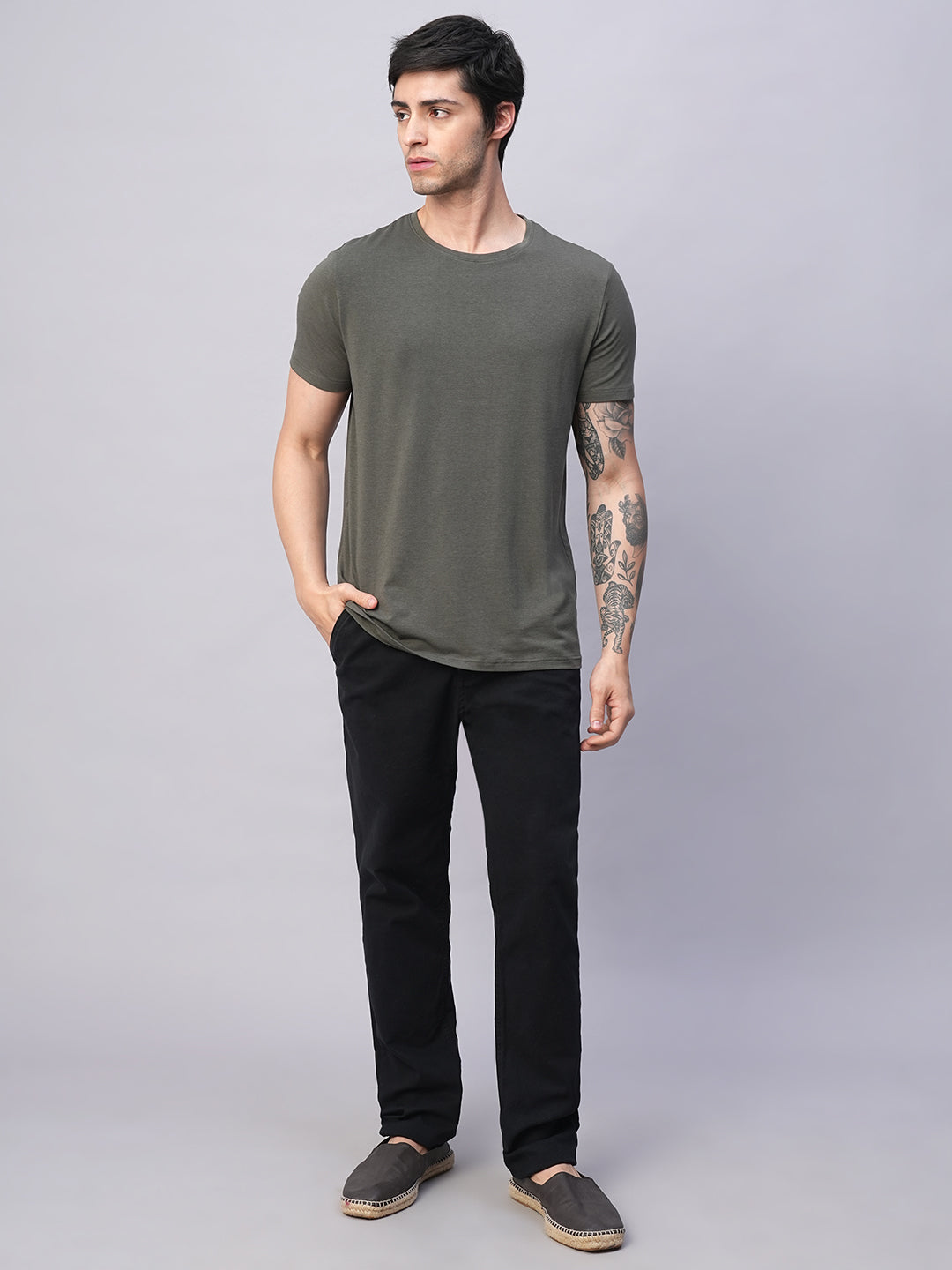 Buy Men's Cotton Lycra Casual Wear Slim Fit Pants|Cottonworld