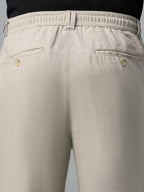 Men's Natural Cotton Linen Regular Fit Pant