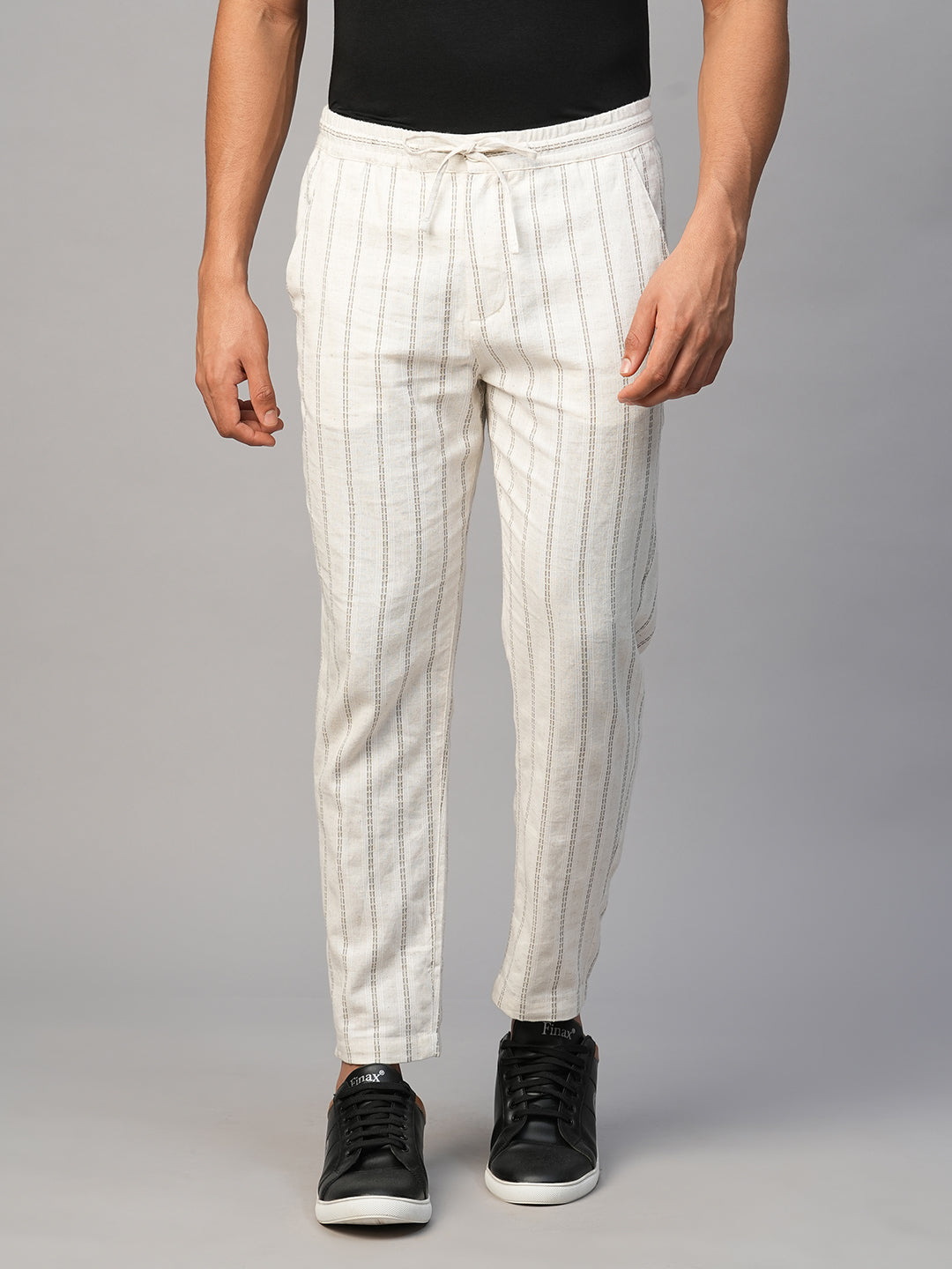 Men's Natural Cotton Linen Regular Fit Pant