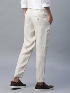 Men’s Linen Regular Fit Side Pocket Pant Natural