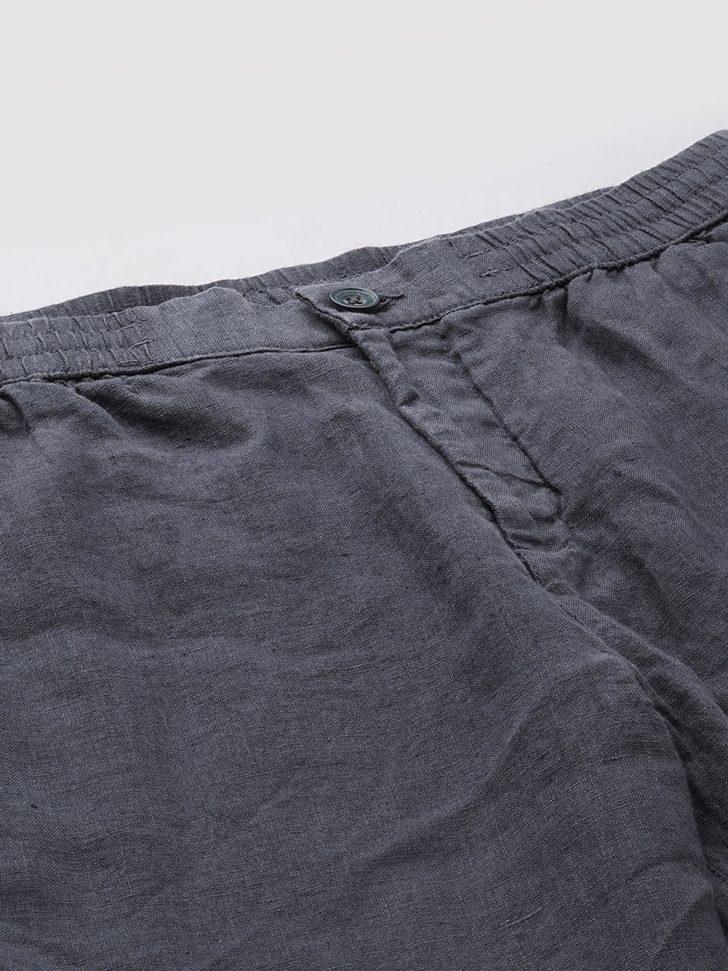 Men's Slate 100% Linen Regular Fit Pant