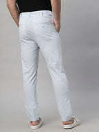 Men's 100% Cotton Seer Sucker Sky Blue Slim Fit Pants