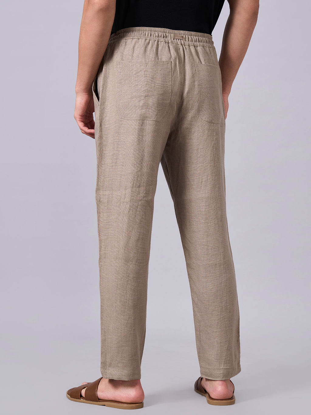 Men's Avenue 100% Linen Regular Fit Pant