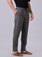 Men's Slate 100% Linen Regular Fit Pant