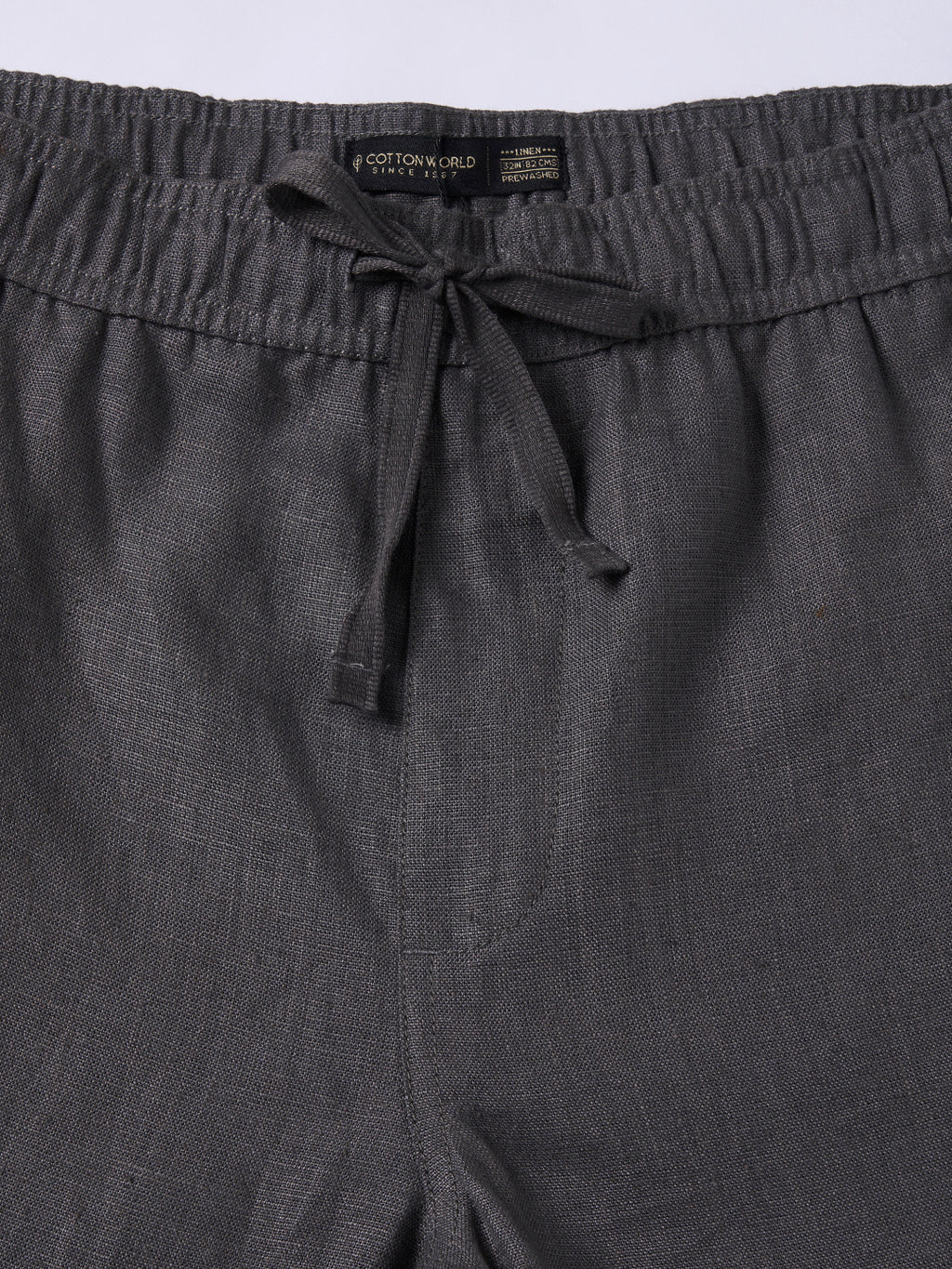 Men's Slate 100% Linen Regular Fit Pant