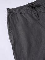 Men's Slate 100% Linen Regular Fit Pant