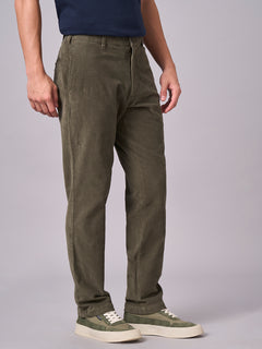 Men’s Cotton Lycra Regular Fit Pant Green