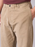 Men's Corduroy Khaki Cotton Lycra Regular Fit Pant