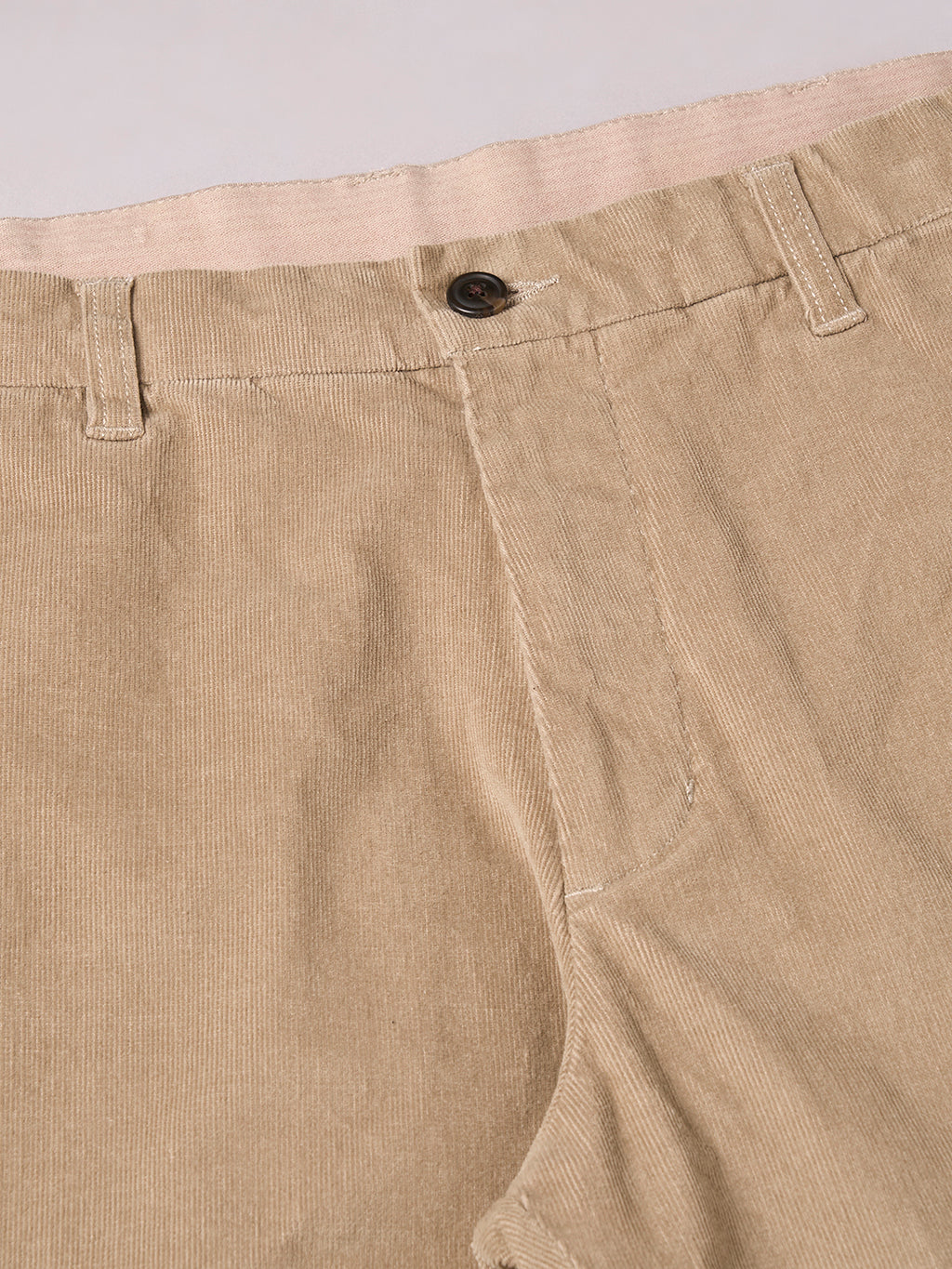 Men's Corduroy Khaki Cotton Lycra Regular Fit Pant