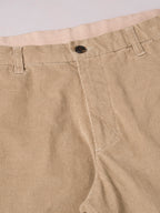 Men's Corduroy Khaki Cotton Lycra Regular Fit Pant