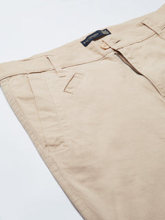 Men’s Cotton Lycra Slim Fit Pant Beige