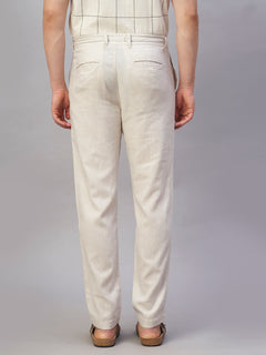 Men's Linen Cotton Regular Fit Pant Natural
