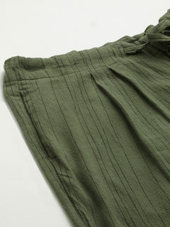 Men’s Linen Viscose Loose Fit Pant Green