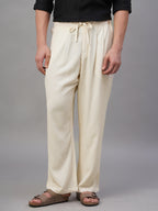 Men's Natural Linen Viscose Loose Fit Pant
