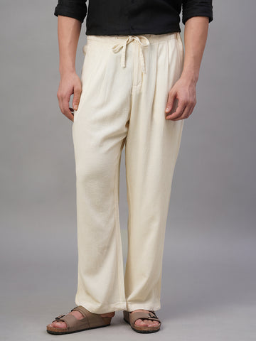 Men’s Linen Viscose Loose Fit Pant Natural