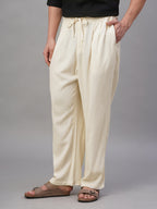 Men's Natural Linen Viscose Loose Fit Pant