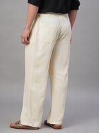 Men's Natural Linen Viscose Loose Fit Pant