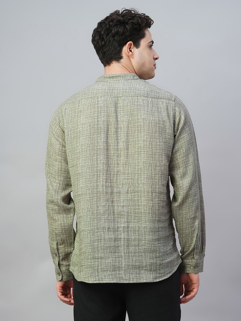 Men's Grey 100% Cotton Regular Fit Shirt