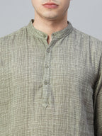 Men's Grey 100% Cotton Regular Fit Shirt