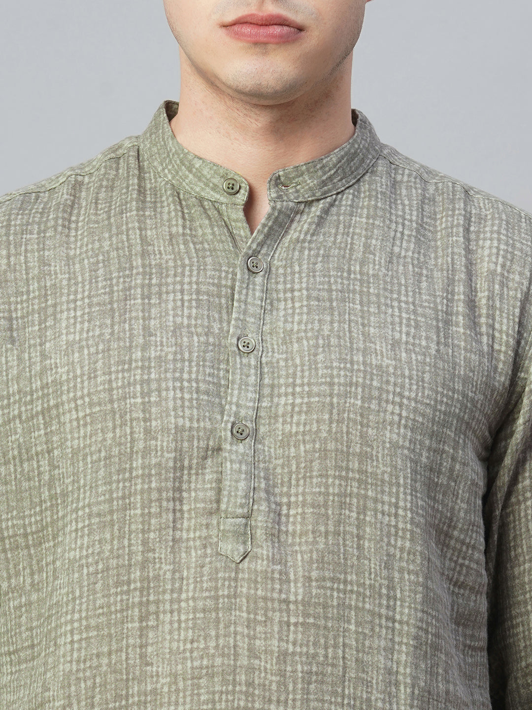 Men's Grey 100% Cotton Regular Fit Shirt