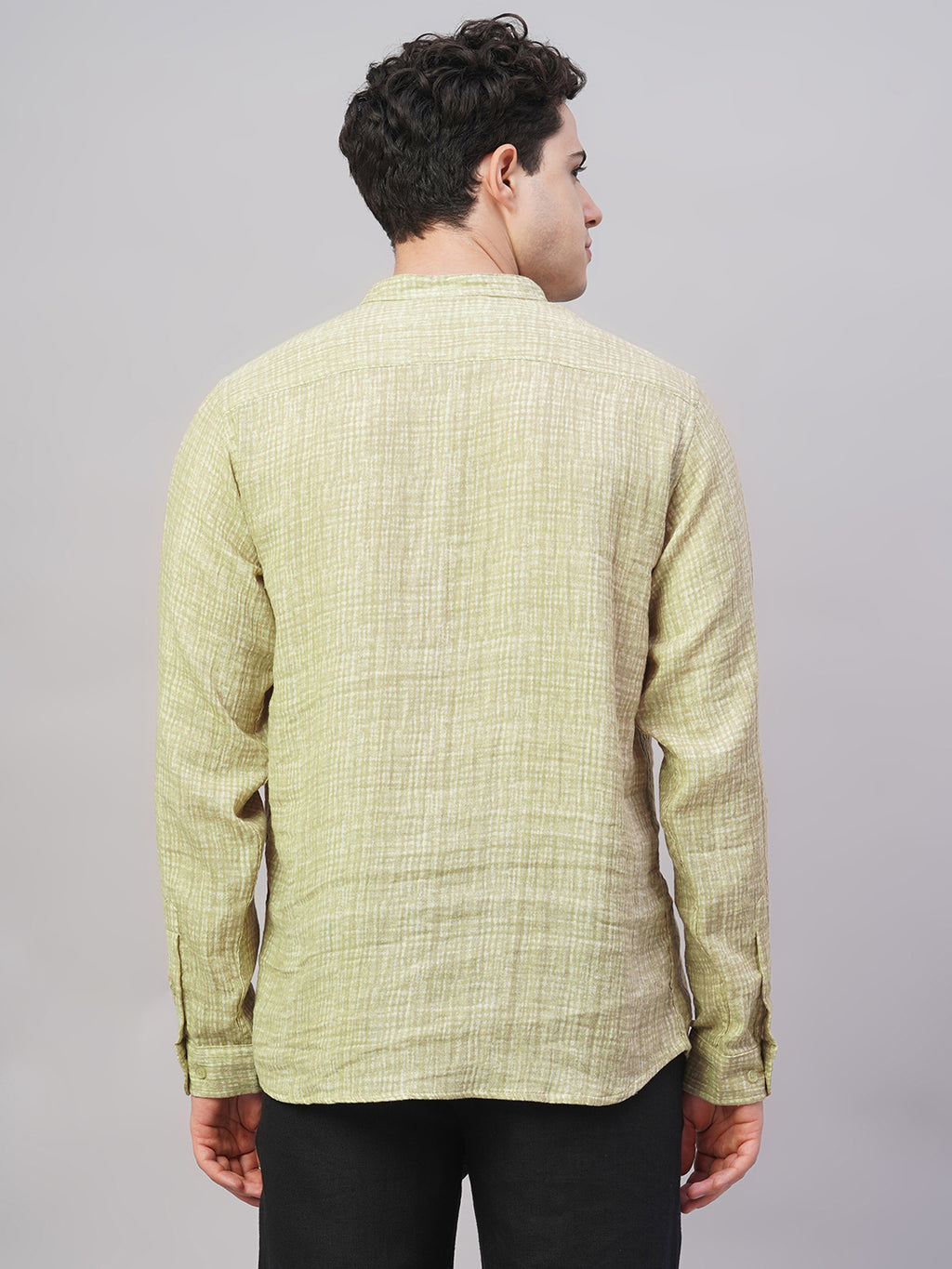 Men's Khaki 100% Cotton Regular Fit Shirt