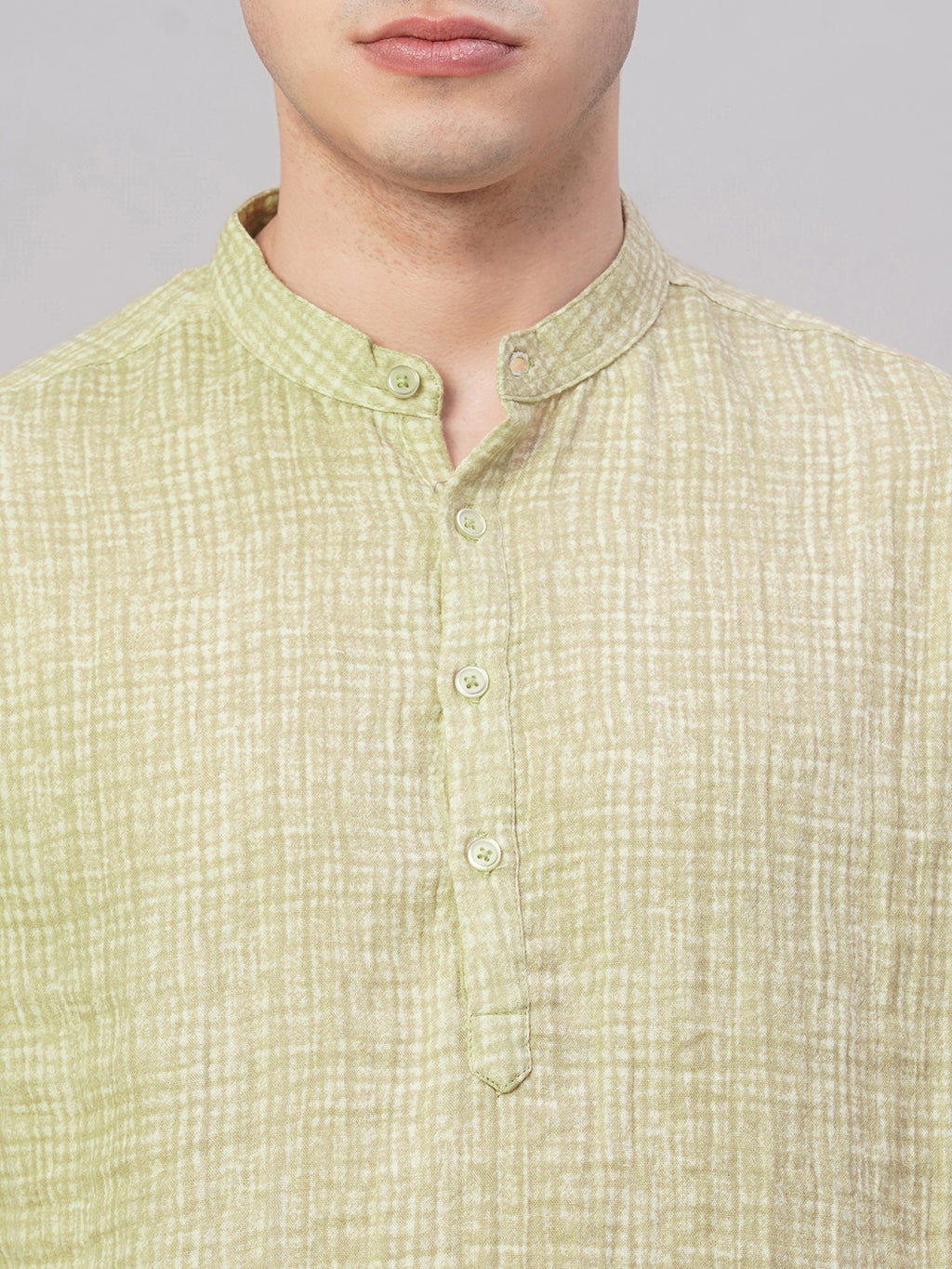 Men's Khaki 100% Cotton Regular Fit Shirt