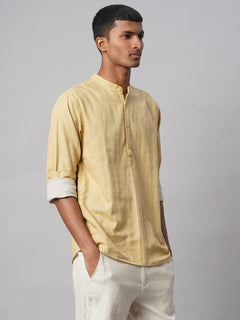 Men’s Cotton Regular Fit Shirt Mustard