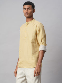 Men’s Cotton Regular Fit Shirt Mustard
