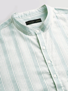 Men's Cotton Lyocell Regular Fit Shirt Green