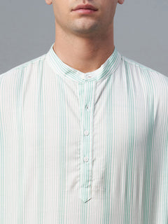 Men's Cotton Lyocell Regular Fit Shirt Green