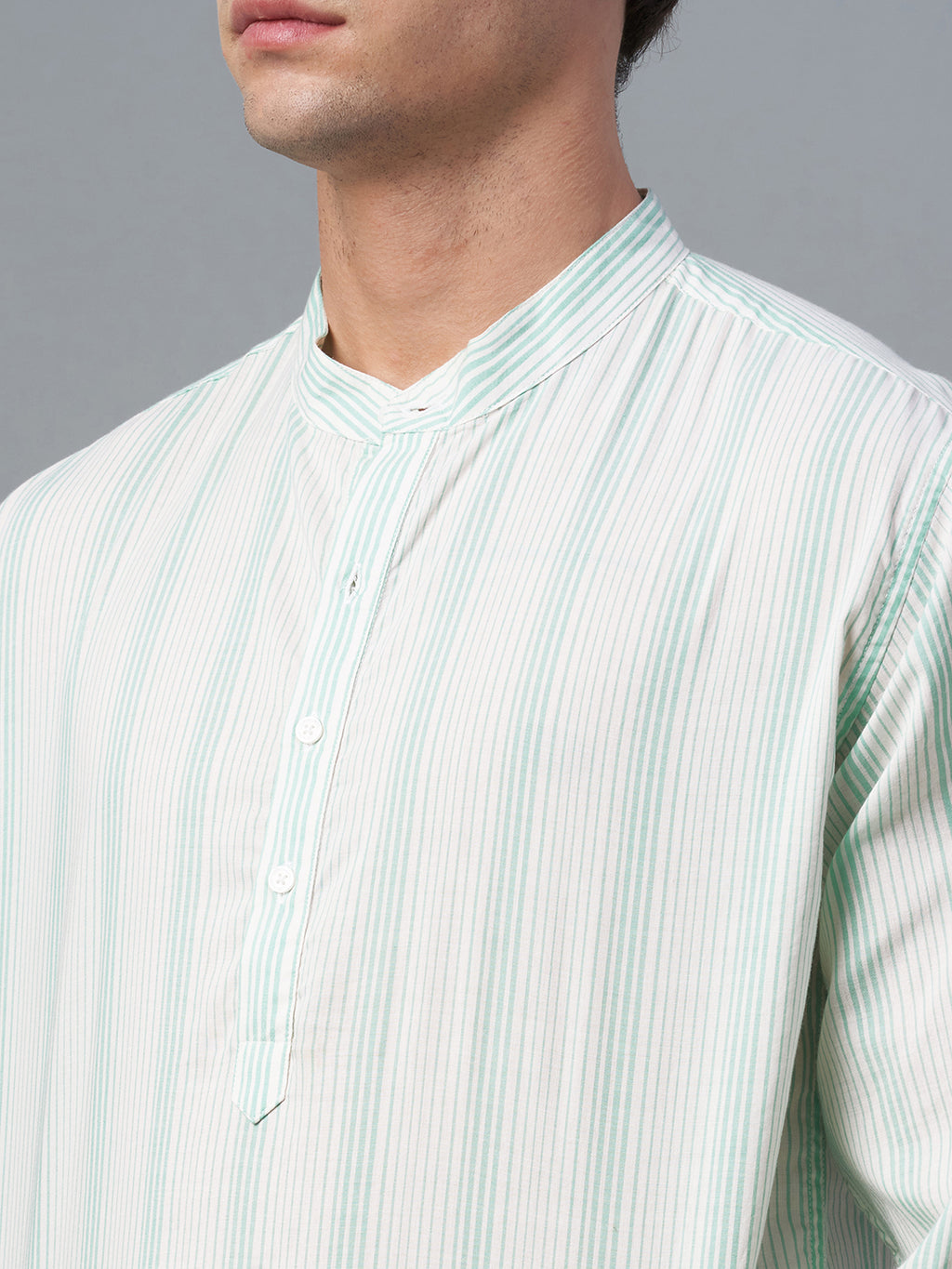 Men's Green Cotton Lyocell Regular Fit Shirt