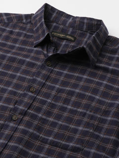 Men's Navy Cotton Regular Fit Shirt