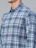 Men's Navy 100% Cotton Regular Fit Shirt