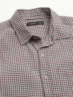 Men's Sky/Olive Cotton Lycra Regular Fit Shirt