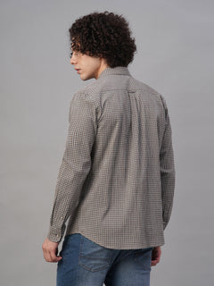 Men’s Cotton Lycra Regular Fit Shirt Sky Olive