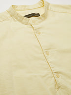 Men's Yellow 100% Cotton Regular Fit Shirt