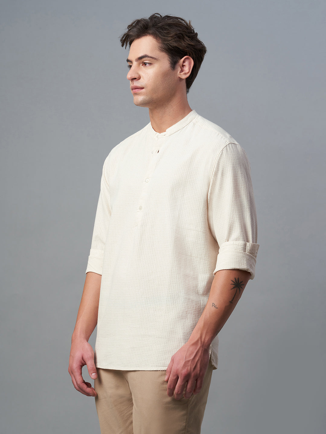 Men's Natural 100% Cotton Regular Fit Shirt