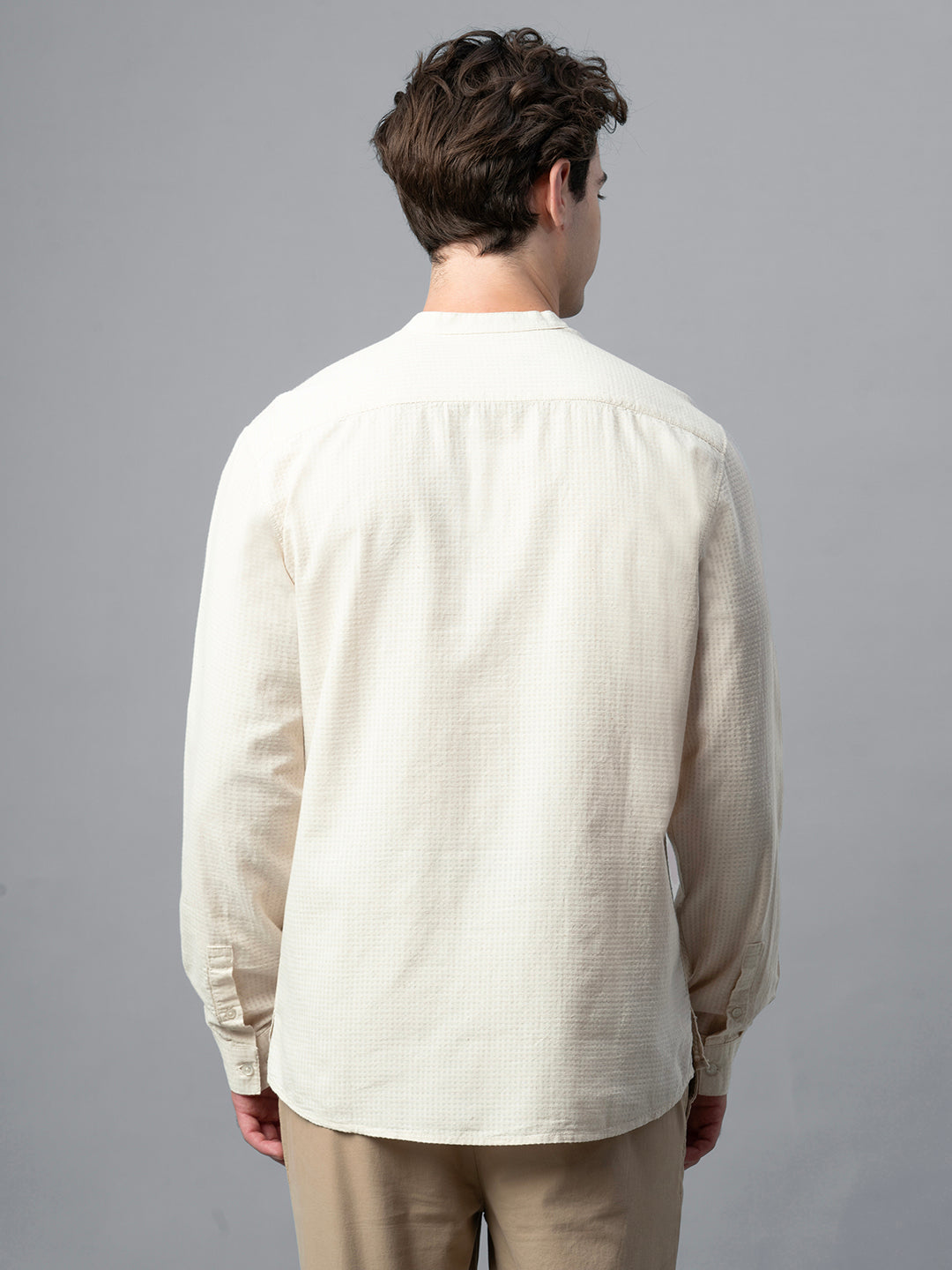 Men's Natural 100% Cotton Regular Fit Shirt