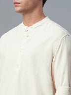 Men's Natural 100% Cotton Regular Fit Shirt