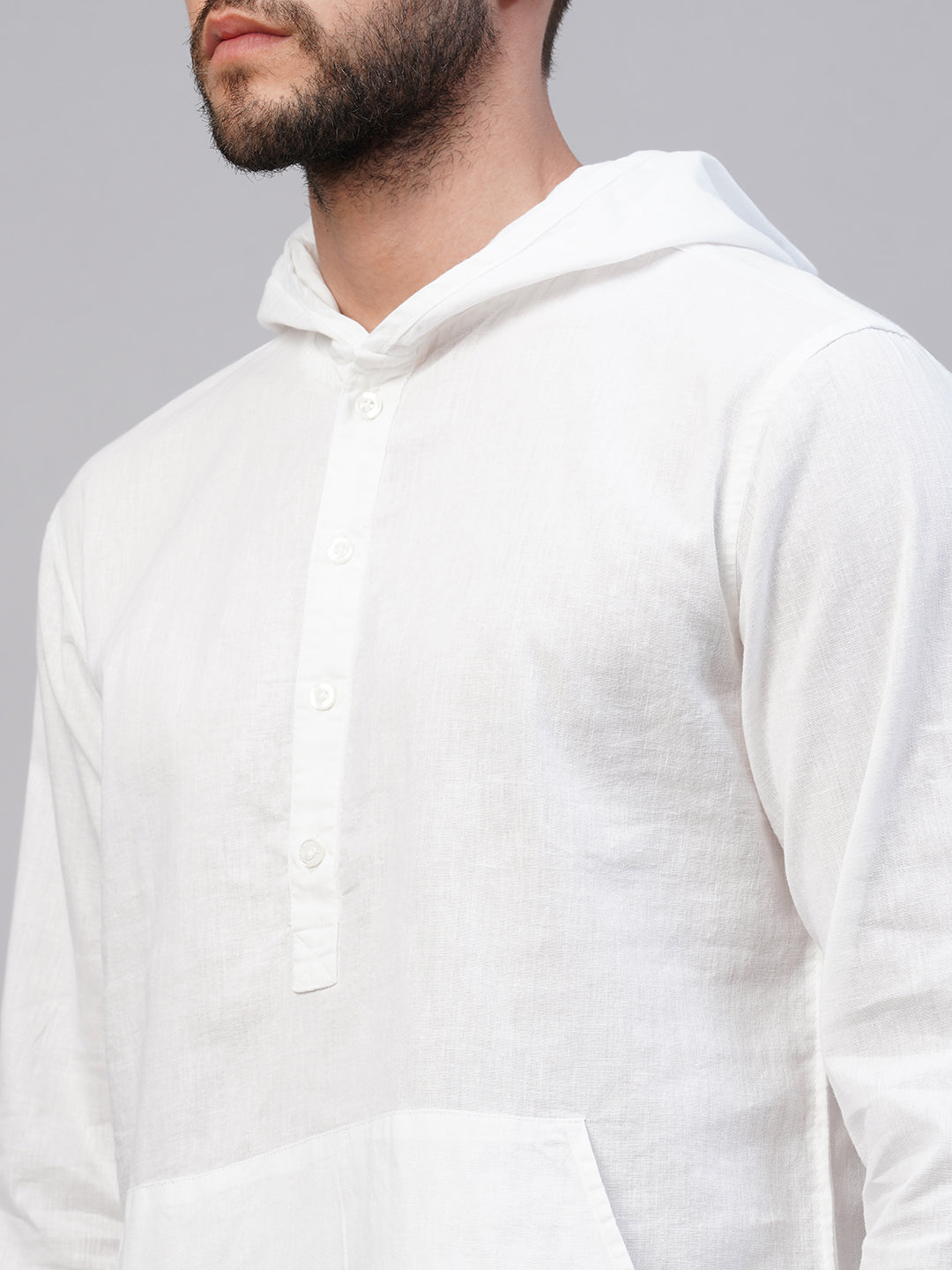 Mens white linen clearance hoodie