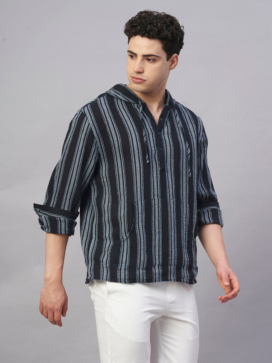 Men's Navy 100% Cotton Regular Fit Shirt