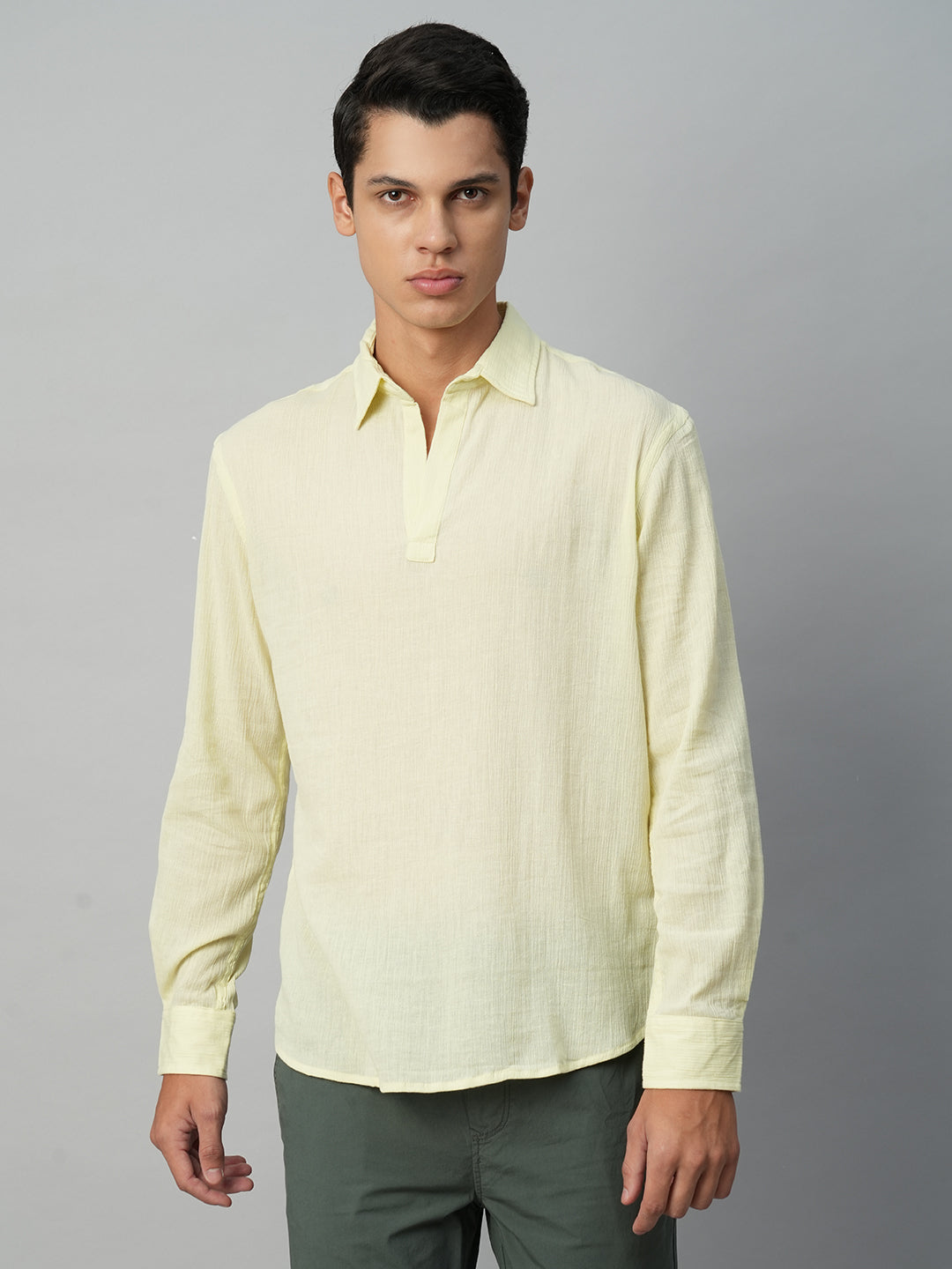 Men's Cotton Cream Regular Fit Shirts