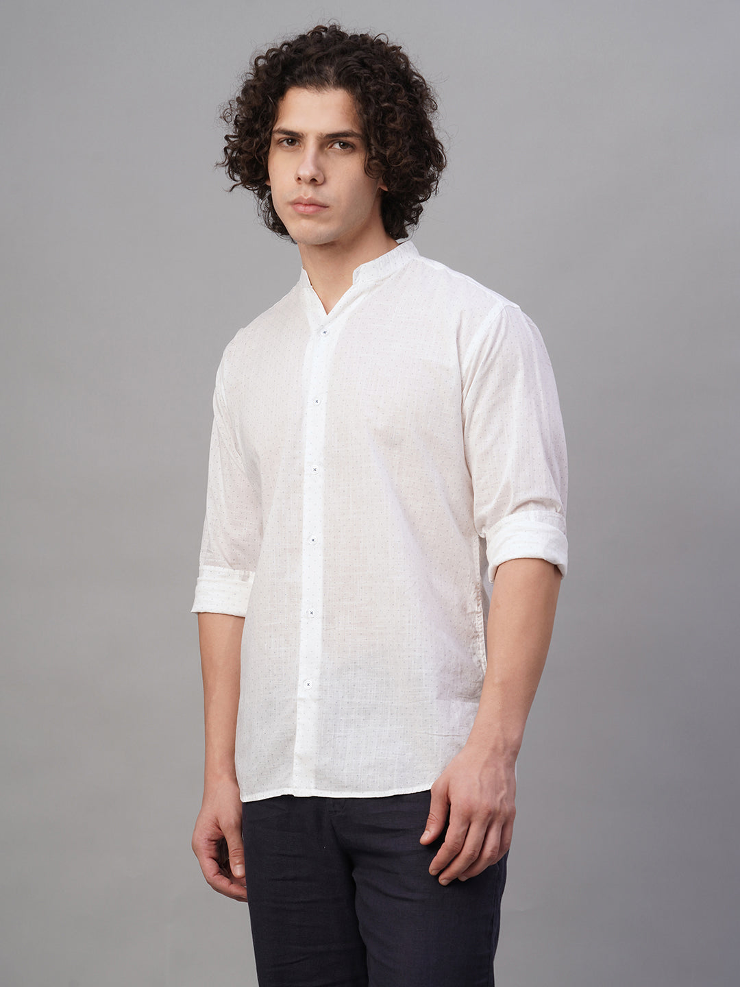 Men's Blue 100% Cotton Regular Fit Shirt