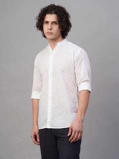 Men’s Cotton Regular Fit Button Front Shirt Blue